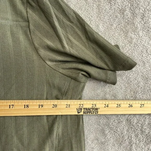 NEW Mondetta Women's XXL Ribbed Olive Green Polo Shirt TENCEL/Modal Blend - Picture 6 of 11